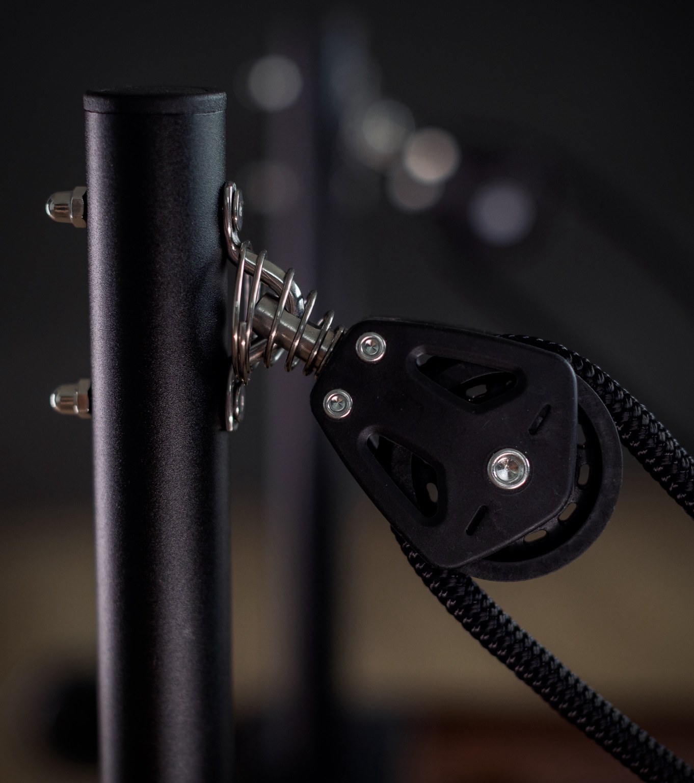 Close-up of reformer pulley